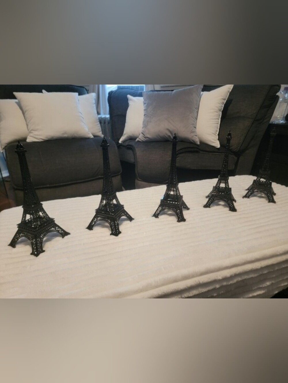 Set Of 5 Black Eiffel Tower Decorative Accent - Home Accents